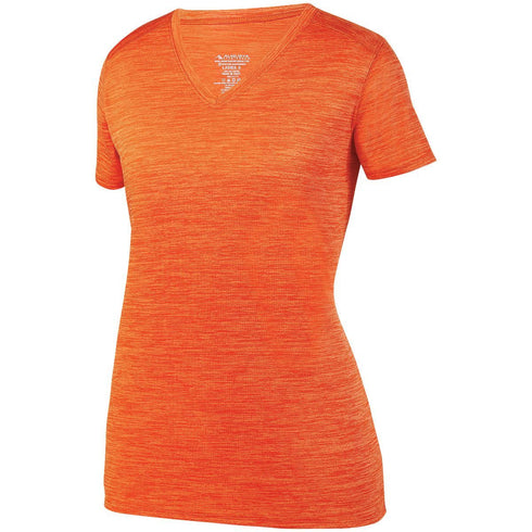 Augusta Sportswear Ladies Shadow Tonal Heather Training Tee (2902), Color 'Orange'