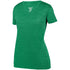 Augusta Sportswear Ladies Shadow Tonal Heather Training Tee (2902), Color 'Kelly'