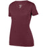 Augusta Sportswear Ladies Shadow Tonal Heather Training Tee (2902), Color 'Maroon'
