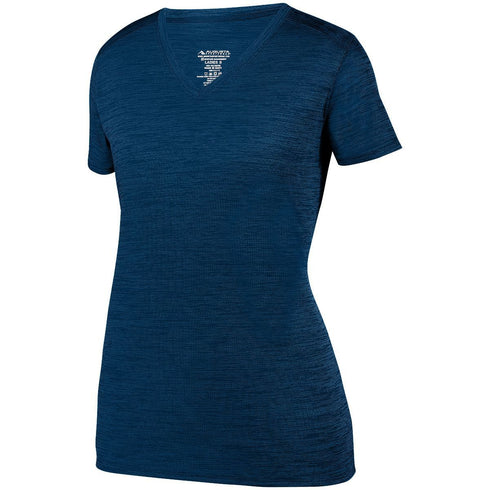 Augusta Sportswear Ladies Shadow Tonal Heather Training Tee (2902), Color 'Navy'