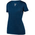 Augusta Sportswear Ladies Shadow Tonal Heather Training Tee (2902), Color 'Navy'