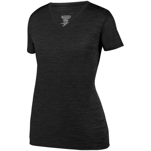Augusta Sportswear Ladies Shadow Tonal Heather Training Tee (2902), Color 'Black'