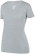 Augusta Sportswear Ladies Shadow Tonal Heather Training Tee (2902), Color 'Silver'