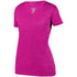 Augusta Sportswear Ladies Shadow Tonal Heather Training Tee (2902), Color 'Power Pink'