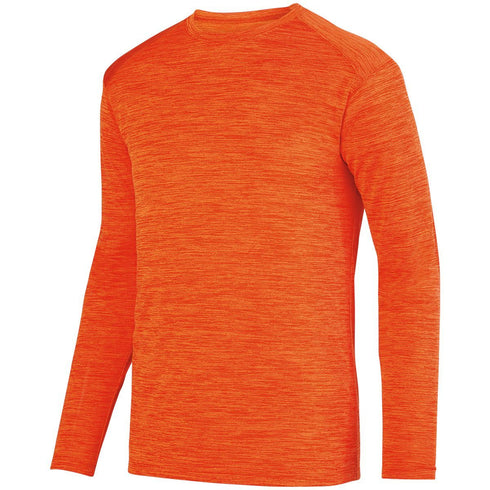 Augusta Sportswear Shadow Tonal Heather Long Sleeve Tee (2903), Color 'Orange'