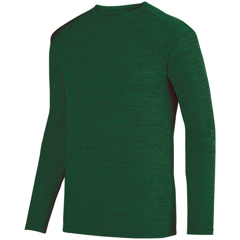 Augusta Sportswear Shadow Tonal Heather Long Sleeve Tee (2903), Color 'Dark Green'
