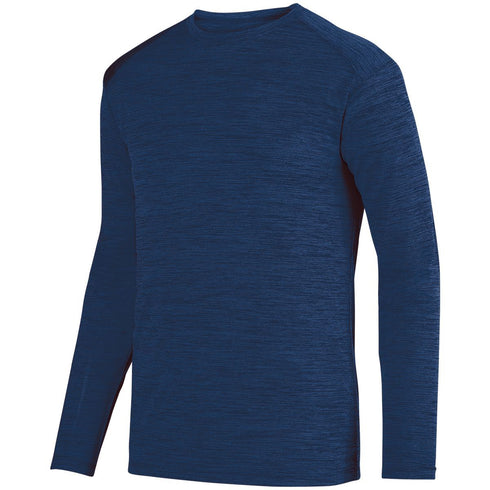 Augusta Sportswear Shadow Tonal Heather Long Sleeve Tee (2903), Color 'Navy'