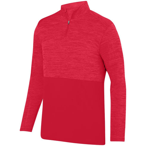 Augusta Sportswear Shadow Tonal Heather 1/4 Zip Pullover (2908), Color 'Red'