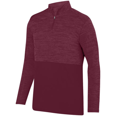 Augusta Sportswear Shadow Tonal Heather 1/4 Zip Pullover (2908), Color 'Maroon'