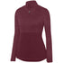 Augusta Sportswear Ladies Shadow Tonal Heather 1/4 Zip Pullover (2909), Color 'Maroon'