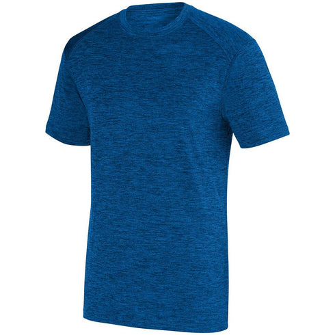 Augusta Sportswear Youth Intensify Black Heather Training Tee (2951-C), Color 'Royal'