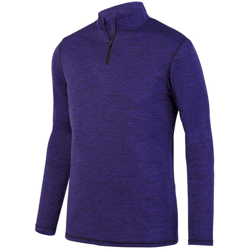 Augusta Sportswear Youth Intensify Black Heather 1/4 Zip Pullover (2956-C), Color 'Purple'