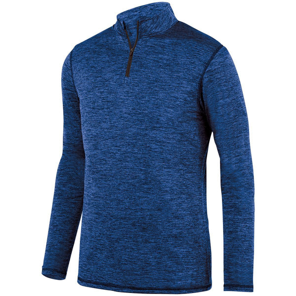 Augusta Sportswear Youth Intensify Black Heather 1/4 Zip Pullover (2956-C), Color 'Royal'