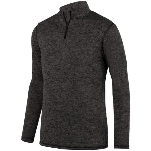 Augusta Sportswear Youth Intensify Black Heather 1/4 Zip Pullover (2956-C), Color 'Black'