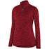 Augusta Sportswear Ladies Intensify Black Heather 1/4 Zip Pullover (2957-C), Color 'Red'