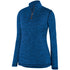Augusta Sportswear Ladies Intensify Black Heather 1/4 Zip Pullover (2957-C), Color 'Royal'
