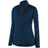 Augusta Sportswear Ladies Intensify Black Heather 1/4 Zip Pullover (2957-C), Color 'Navy'