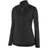 Augusta Sportswear Ladies Intensify Black Heather 1/4 Zip Pullover (2957-C), Color 'Black'