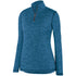 Augusta Sportswear Ladies Intensify Black Heather 1/4 Zip Pullover (2957-C), Color 'Columbia Blue'