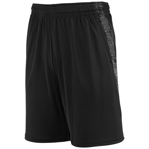Augusta Sportswear Intensify Black Heather Training Shorts (2960-C), Color 'Black'