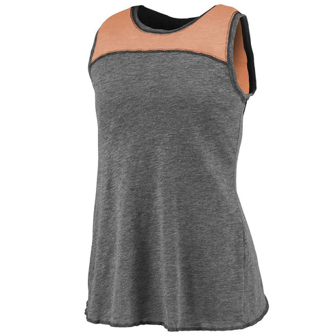 Augusta Sportswear Ladies Cherish Tank (3009-C), Color 'Slate/Light Orange'