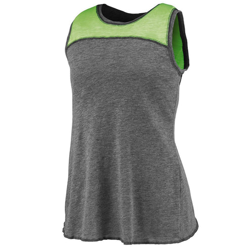 Augusta Sportswear Ladies Cherish Tank (3009-C), Color 'Slate/Lime'