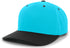 Pacific Headwear Cotton-Poly Hook-And-Loop Adjustable Cap (302C), Color 'BlueTealBlack'