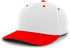 Pacific Headwear Cotton-Poly Hook-And-Loop Adjustable Cap (302C), Color 'WhiteRed'