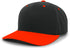 Pacific Headwear Cotton-Poly Hook-And-Loop Adjustable Cap (302C), Color 'BlackOrange'