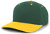 Pacific Headwear Cotton-Poly Hook-And-Loop Adjustable Cap (302C), Color 'DarkGreenGold'