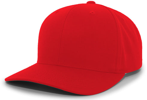 Pacific Headwear Cotton-Poly Hook-And-Loop Adjustable Cap (302C), Color 'Cardinal'