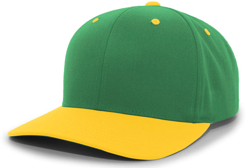 Pacific Headwear Cotton-Poly Hook-And-Loop Adjustable Cap (302C), Color 'KellyGold'