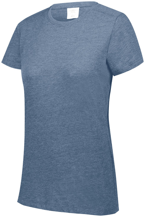 Augusta Sportswear Ladies Tri-Blend T-Shirt (3067), Color 'Storm Heather'