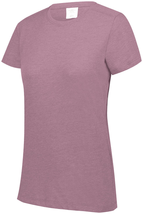 Augusta Sportswear Ladies Tri-Blend T-Shirt (3067), Color 'Dusty Rose Heather'