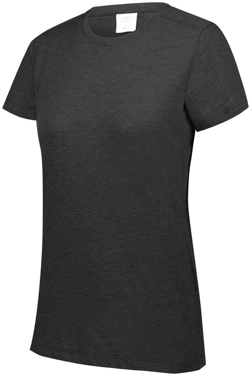Augusta Sportswear Ladies Tri-Blend T-Shirt (3067), Color 'Black Heather'
