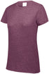 Augusta Sportswear Ladies Tri-Blend T-Shirt (3067), Color 'Maroon Heather'