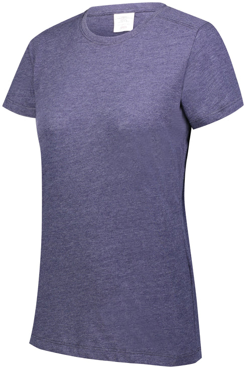 Augusta Sportswear Ladies Tri-Blend T-Shirt (3067), Color 'Navy Heather'