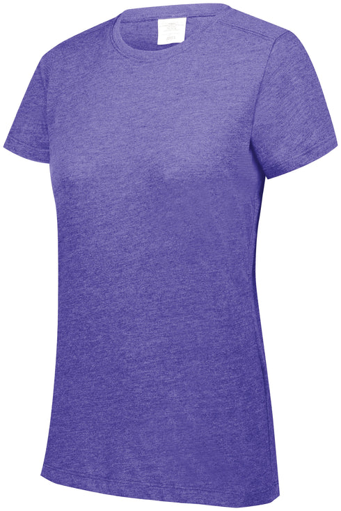 Augusta Sportswear Ladies Tri-Blend T-Shirt (3067), Color 'Purple Heather'