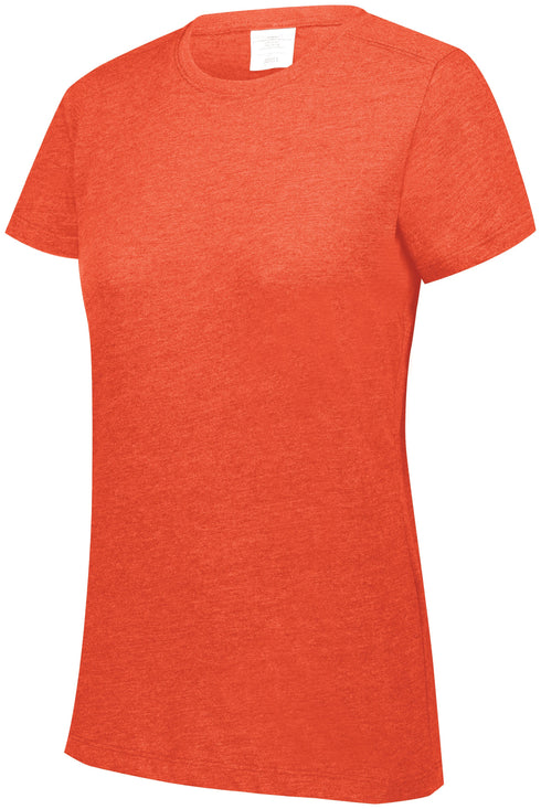 Augusta Sportswear Ladies Tri-Blend T-Shirt (3067), Color 'Orange Heather'