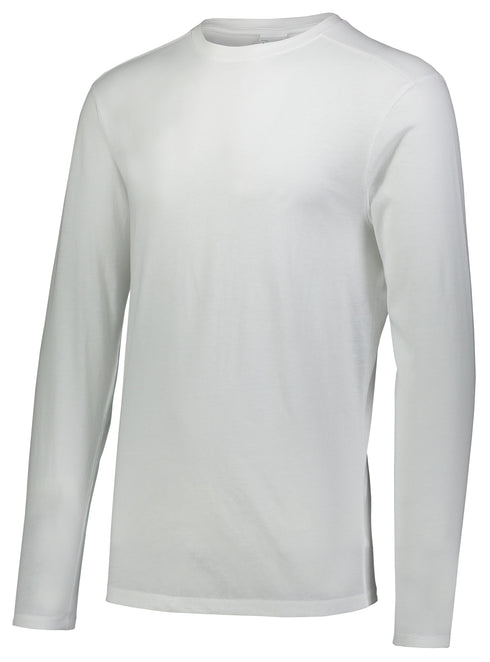 Augusta Sportswear Tri-Blend Long Sleeve Crew (3075), Color 'White'