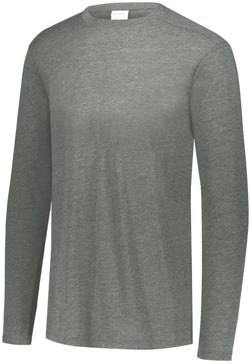 Augusta Sportswear Tri-Blend Long Sleeve Crew (3075), Color 'Grey Heather'