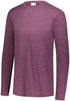 Augusta Sportswear Youth Tri-Blend Long Sleeve Crew (3076), Color 'Maroon Heather'