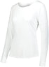 Augusta Sportswear Ladies Lux Tri-Blend Long Sleeve Tee (3077), Color 'White'