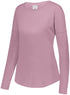 Augusta Sportswear Ladies Lux Tri-Blend Long Sleeve Tee (3077), Color 'Dusty Rose Heather'