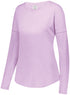 Augusta Sportswear Ladies Lux Tri-Blend Long Sleeve Tee (3077), Color 'Light Lavender Heather'