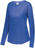 Augusta Sportswear Ladies Lux Tri-Blend Long Sleeve Tee (3077), Color 'Royal Heather'
