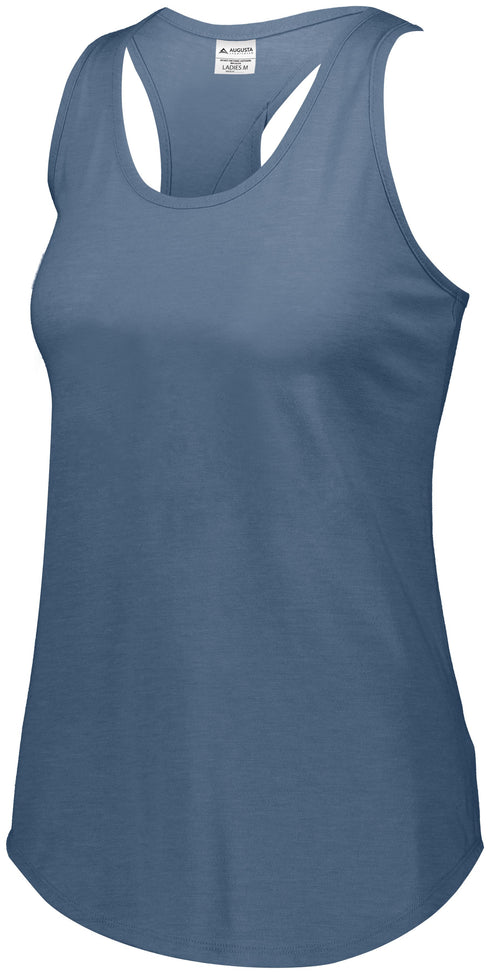 Augusta Sportswear Ladies Lux Tri-Blend Tank (3078), Color 'Storm Heather'