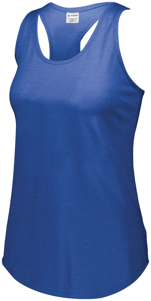 Augusta Sportswear Ladies Lux Tri-Blend Tank (3078), Color 'Royal Heather'
