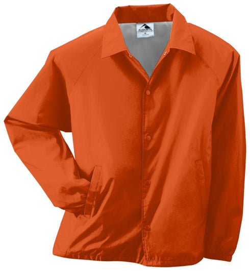 Augusta Sportswear Nylon Coach's Jacket/Lined (3100), Color 'Orange'