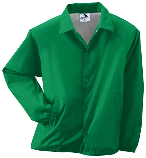 Augusta Sportswear Nylon Coach's Jacket/Lined, Sizes 2XL-5XL (3100), Color 'Kelly'